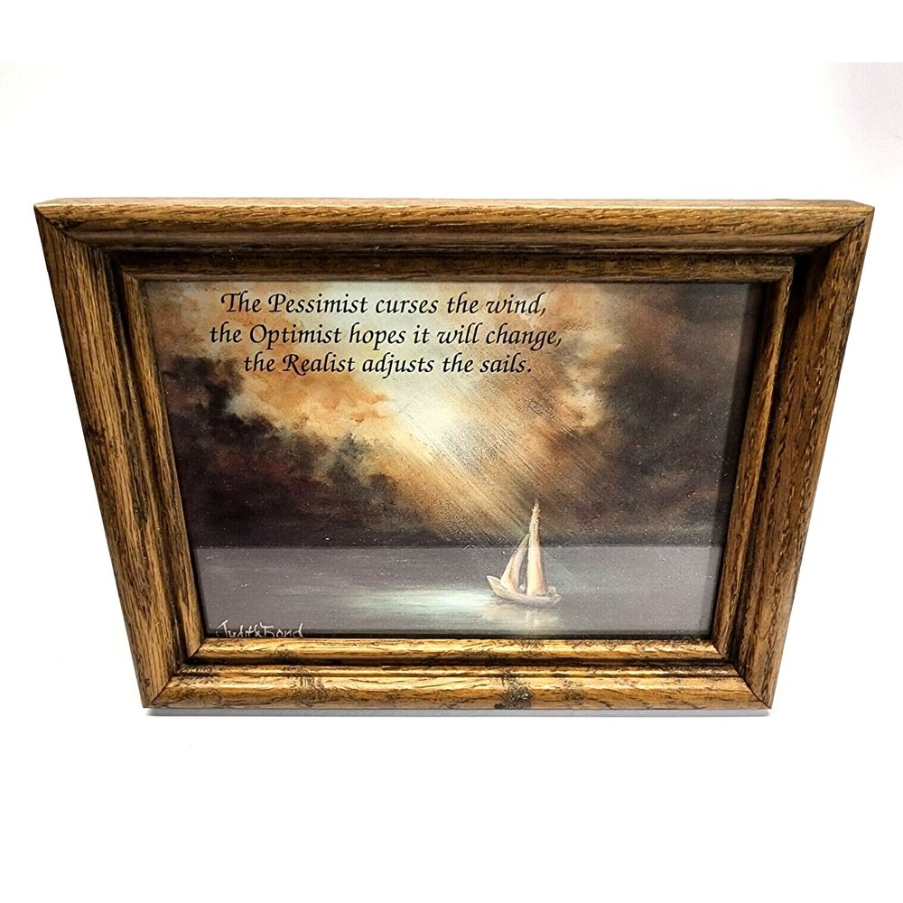 Vtg Sailboat Saying Judith Bond 5" x 7" Print Gift Decor Frames of Mind